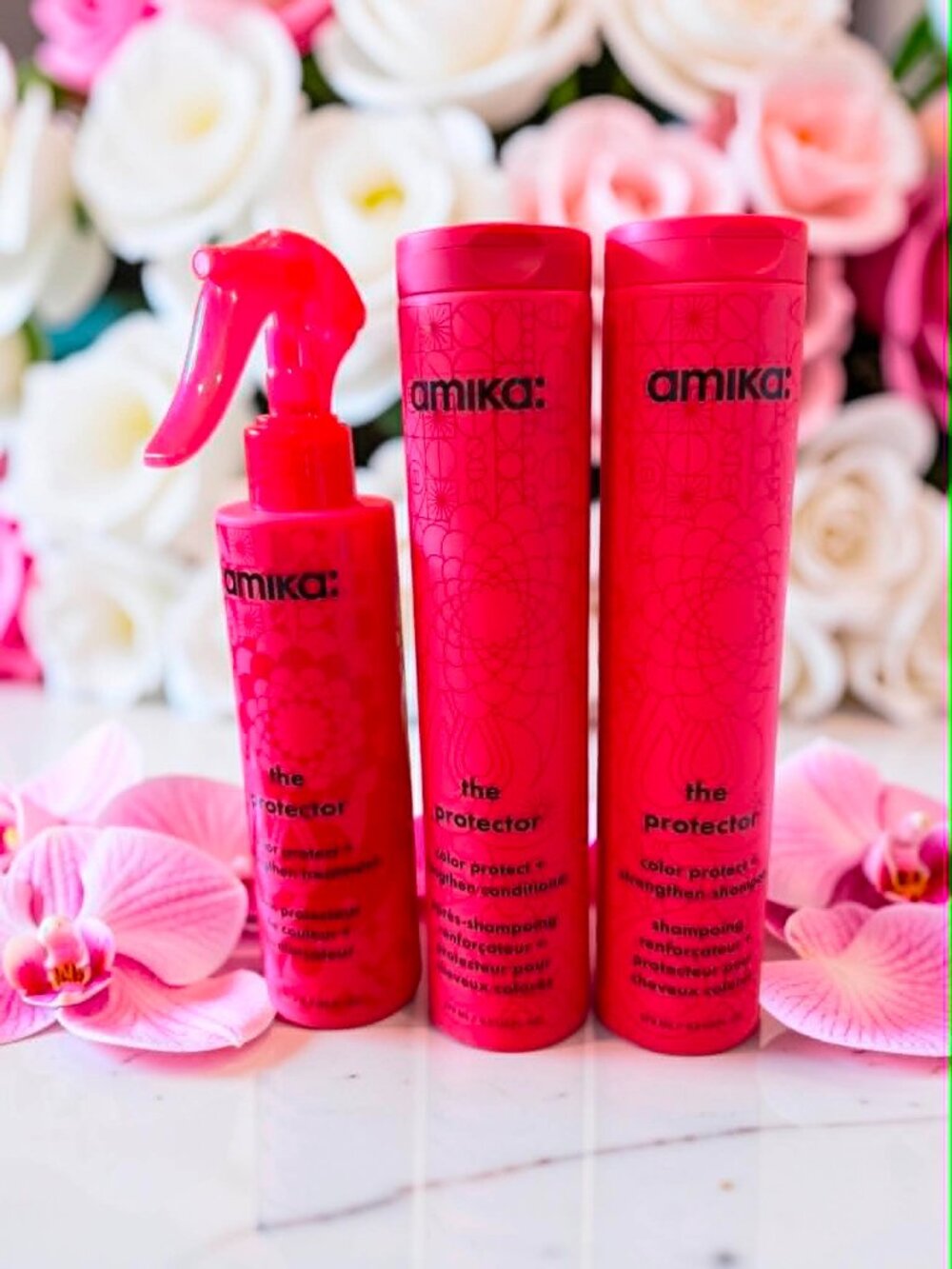 Amika The Protector Color Protect Strengthen Shampoo Conditioner 9.2 Treatment